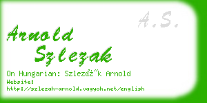 arnold szlezak business card